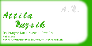 attila muzsik business card